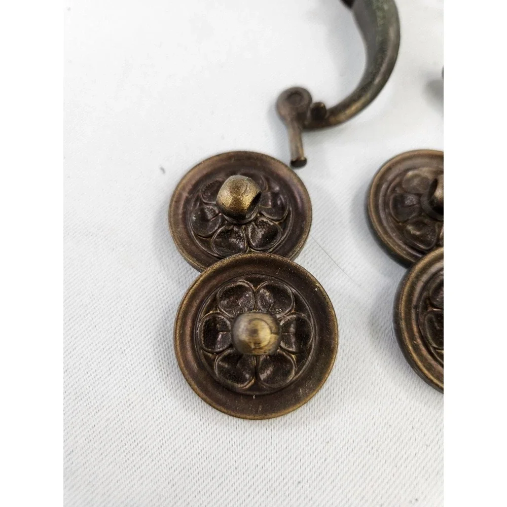 6 Vintage Keeler Brass Company KBC Drawer Pulls Handles 502 Drop Bail Drawer